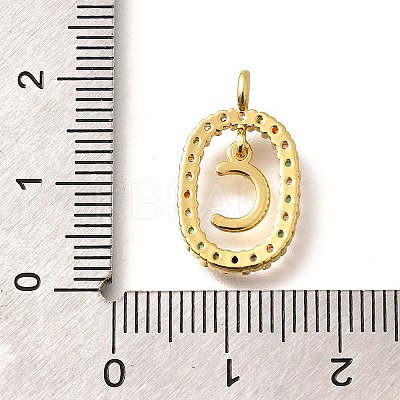 Brass Micro Pave Cubic Zirconia Pendants ZIRC-P123-01G-C02-1