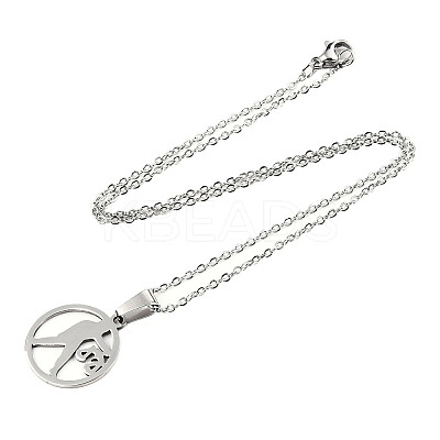 Non-Tarnish 201 Stainless Steel Pendants Necklaces LS-NJEW-S105-JN626-7-1