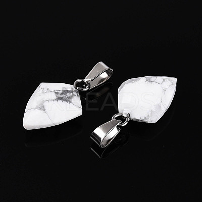 Natural Howlite Pendants G-N349-18P-07-1