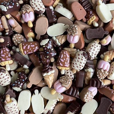 Opaque Resin Cabochons CRES-M037-04E-1