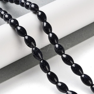 Synthetic Blue Goldstone Beads Strands G-I369-B21-01A-1