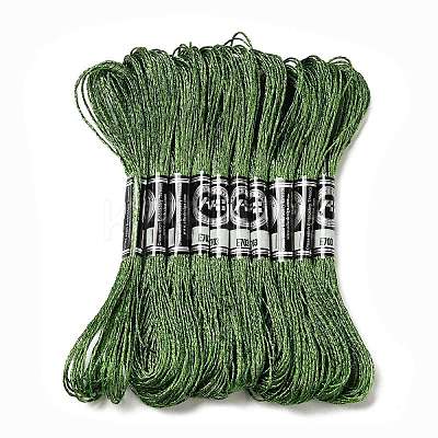 10 Skeins 12-Ply Metallic Polyester Embroidery Floss OCOR-Q057-A08-1