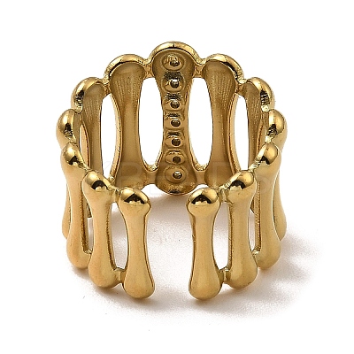 304 Stainless Steel Open Cuff Rings RJEW-Z018-06G-1