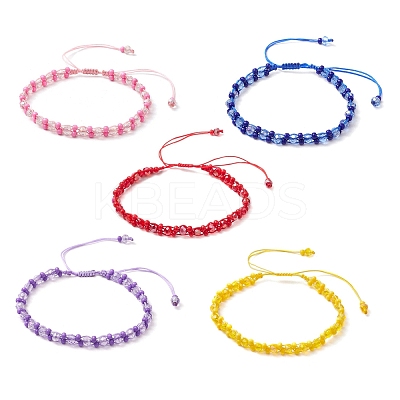 Baking Paint Glass Seed Beaded Bracelets BJEW-MZ00155-1