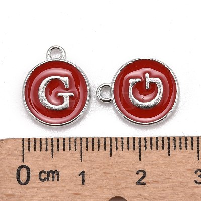 Platinum Plated Alloy Enamel Charms X-ENAM-S118-03G-P-1