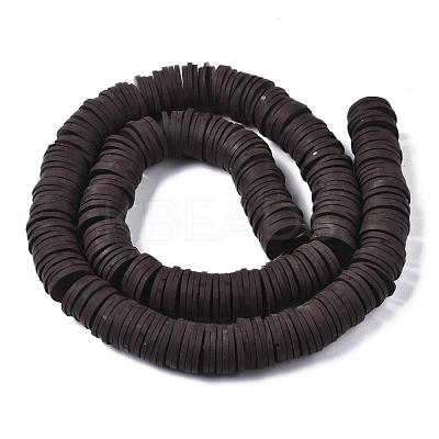 Flat Round Handmade Polymer Clay Beads CLAY-R067-12mm-38-1