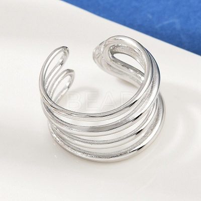 304 Stainless Steel Cuff Rings RJEW-P153-05P-1