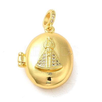 Brass Micro Pave Clear Cubic Zirconia Pendants FIND-Z041-14A-1