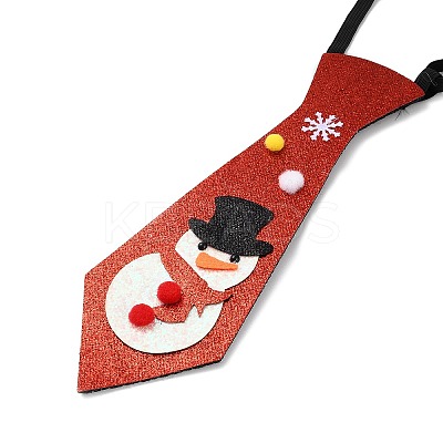 Chistmas Theme Non-woven Fabrics Necktie AJEW-L092-A02-1
