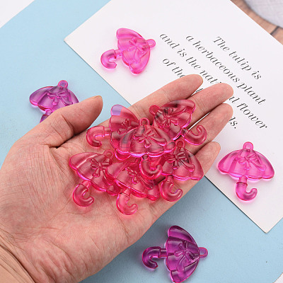 Transparent Acrylic Pendants TACR-T024-01B-906-1