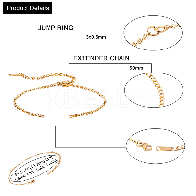 201 Stainless Steel Bracelet Making STAS-CJ0001-12G-1