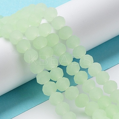 Imitation Jade Solid Color Glass Beads Strands EGLA-A034-J10mm-MD01-1
