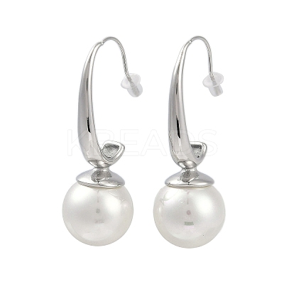 304 Stainless Steel Round Dangle Earrings for Women EJEW-K281-31P-1