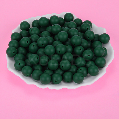 Round Silicone Focal Beads SI-JX0046A-127-1