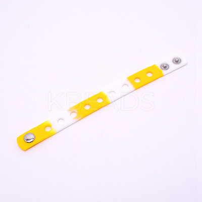 Kids Silicone Cord Bracelets BJEW-WH0011-02G-1