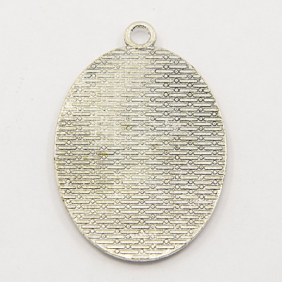 Tibetan Style Zinc Alloy Pendant Cabochon Settings TIBEP-M004-01-RS-1