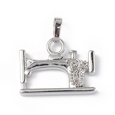 Eco-Friendly Rack Plating Brass Pendants KK-F848-12P-1