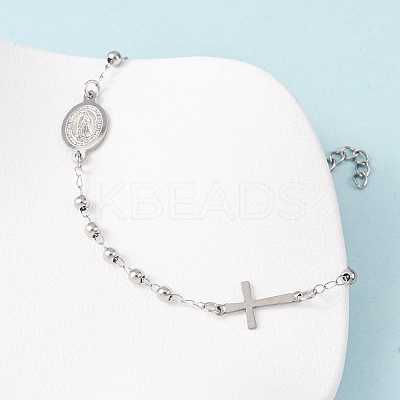 Religion 304 Stainless Steel Link Bracelets LS-BJEW-F524-05B-P-1