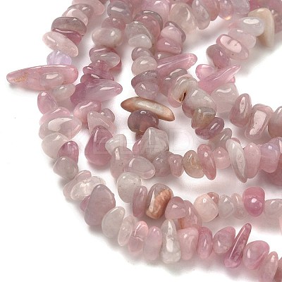 Chip Natural Madagascar Rose Quartz Bead Strands G-M344-50A-1