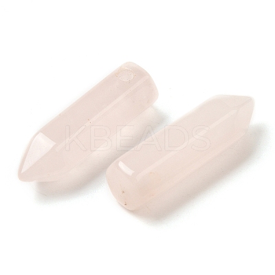 Natural Rose Quartz Pointed Pendants G-C158-05M-1