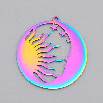 Ion Plating(IP) 201 Stainless Steel Pendants STAS-S105-LA499-1