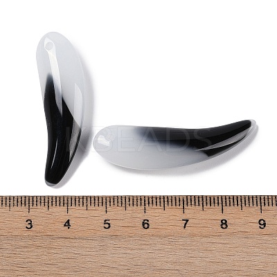 Transparent Spray Painted Glass Pendants GLAA-S202-02D-1
