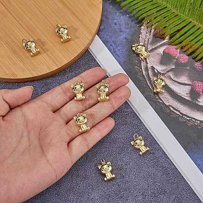 10Pcs Rack Plating Brass Micro Pave Cubic Zirconia Pendants ZIRC-SZ0003-87-1
