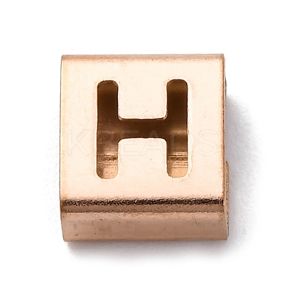 Ion Plating(IP) 304 Stainless Steel Square Slide Charms STAS-L132-04H-RG-1