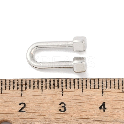 Rack Plating Brass U Shape Links Buckle for Dress Lingria Bikini Swimming Wear Accessories KK-A224-24A-P-1