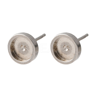 201 Stainless Steel Stud Earring Findings STAS-D379-10B-P-1