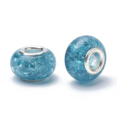 Crackle Resin European Beads RPDL-S012-B03-1