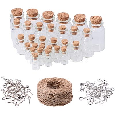 Glass Jar Glass Bottles AJEW-PH0015-05-1