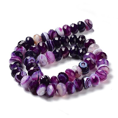 Natural Banded Agate/Striped Agate Beads Strands G-E605-A02-03D-1