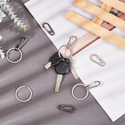 20Pcs 2 Colors Zinc Alloy Rock Climbing Carabiners KEYC-AR0001-02-1