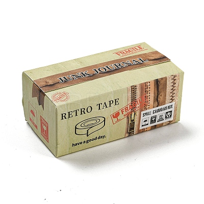 4 Rolls Retro Zipper Decorative Paper Tapes STIC-C008-01D-1