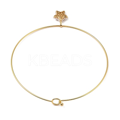 Brass with ABS Imitation Pearl Charm Necklace BJEW-Q350-05B-G-1