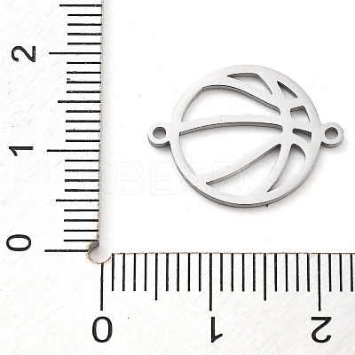 304 Stainless Steel Hollow Sport Ball Connector Charms LS-STAS-M076-11P-1