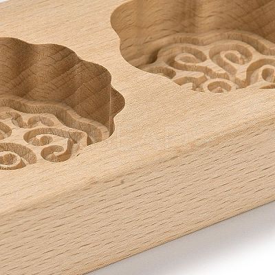 Beech Wooden Press Mooncake Mold WOOD-K010-07C-1