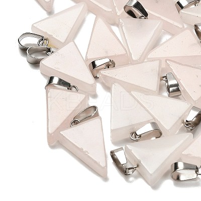 Natural Rose Quartz Pendants G-B127-04P-13-1