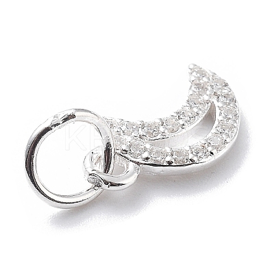 925 Sterling Silver Cubic Zirconia Pendants STER-Q001-02S-01-1