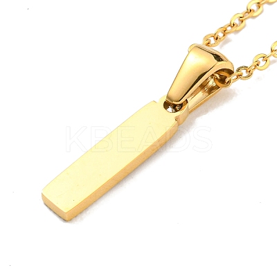 Ion Plating(IP) Initial Letter 304 Stainless Steel Pendant Necklaces NJEW-M199-01G-I-1