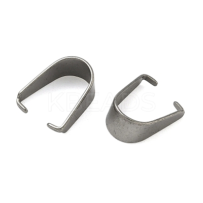 Tarnish Resistant 201 Stainless Steel Snap on Bails STAS-Q007-1-1