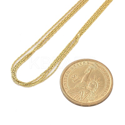 304 Stainless Steel Boston Link Chain Multi-strand Necklaces for Women NJEW-C084-02G-1