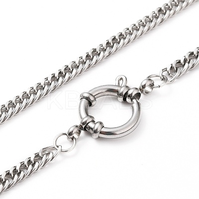 304 Stainless Steel Diamond Cut Chunky Curb Chains NJEW-JN03213-1