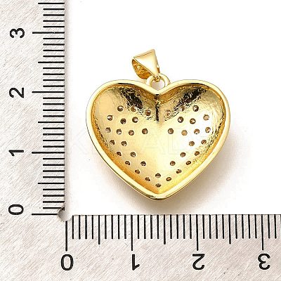 Rack Plating Brass Micro Pave Cubic Zirconia Pendants KK-L226-001G-03-1