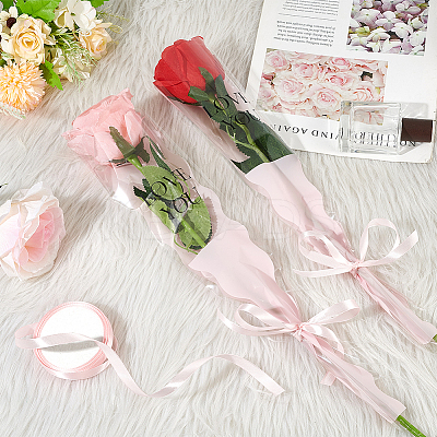 50Pcs OPP Flower Bouquet Wrapping Craft Paper DIY-WH0430-767-1