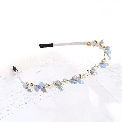 Shiny Elegant Glass Hair Bands PW-WG75179-21-1