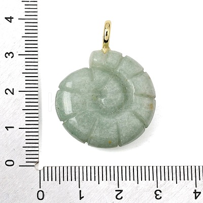 Natural Green Aventurine Carved Pendants G-C282-01G-1