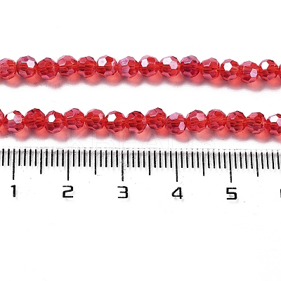 Electroplate Transparent Glass Beads Strands EGLA-A035-T4mm-A07-1