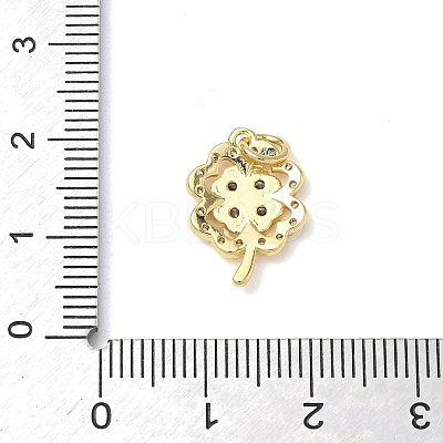 Brass Cubic Zirconia Pendants KK-L253-25G-02-1